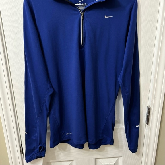 Nike Running DriFit Half Zip Royal Blue Pullover Top Womens Size Large - Picture 5 of 9